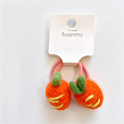 Felt Fruit Shape Hair Tie Set