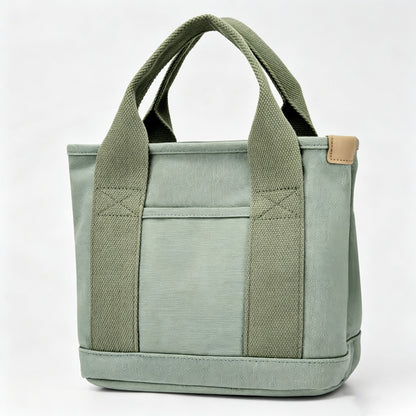 Solid Color Canvas Handle Bag