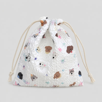 Floral Lace Drawstring Pouch