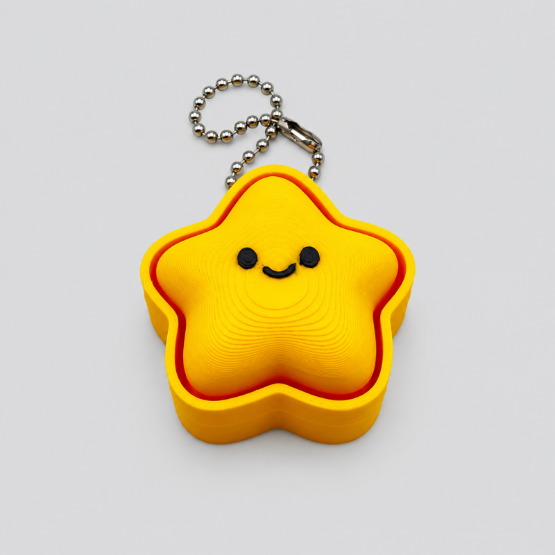 Star Shape Clicker Stress Keychain