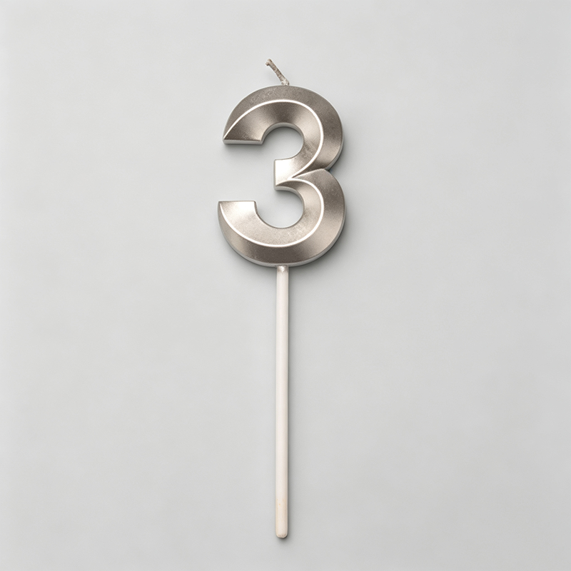 Metallic Gold Plated Birthday Candles