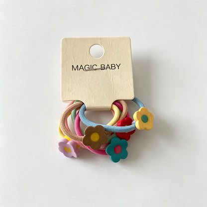 Colorful Flower Hair Clips Set