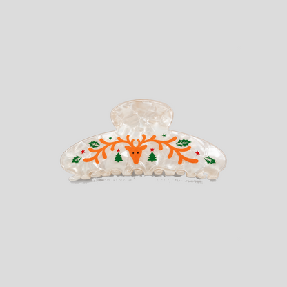 Christmas Print PVC Hair Claw