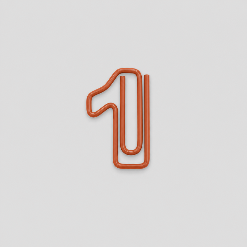 0-9 Colorful Number-Shaped Paper Clips 10PCS Sets