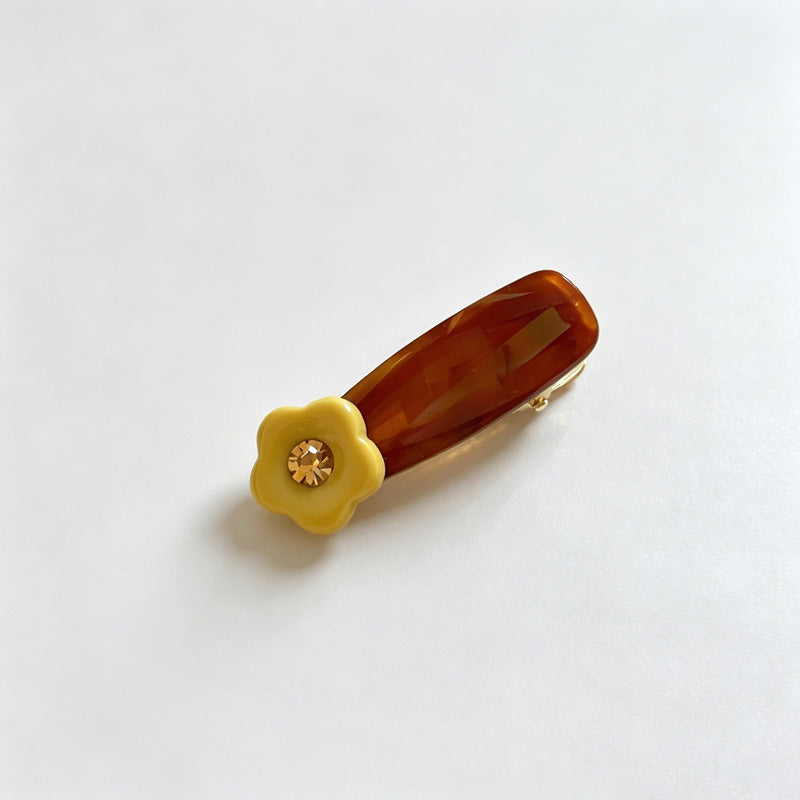 Flower Oval Duckbill Hair Clips