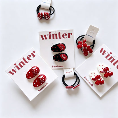 Dots BB Hair Clips Set