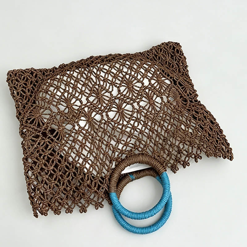 Open Weave Square Tote Bag - Shopdayla Wholesale - #8738