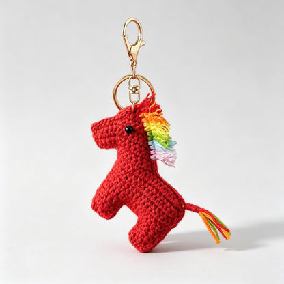 Crochet Horse Keychain