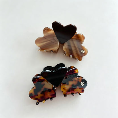 Heart Shape Tortoiseshell Hair Claw
