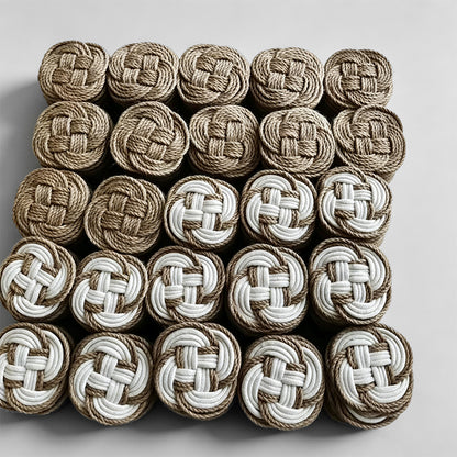 Braided White Coaster