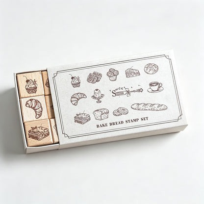 Wooden Baking Stamps 13 Piece Set