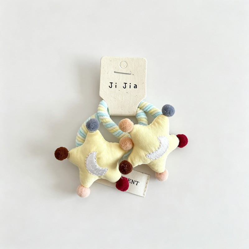 3D Fluzzy Star Hair Ties Set