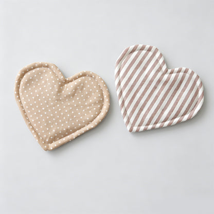 Lightweight Cotton Fabric Heart-Shaped Coaster