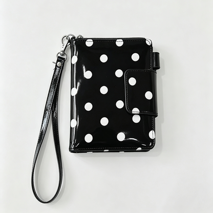 Polka‑Dot PU Passport Holder