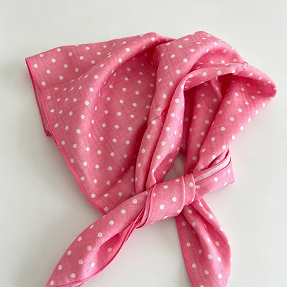 Polka Dots Print Square Neck Scarf
