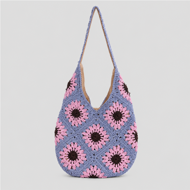 Sunflower Crochet Shoulder Bag
