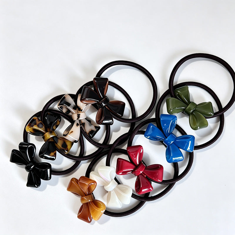 Acetate Bow Hair Elastic Hair Tie