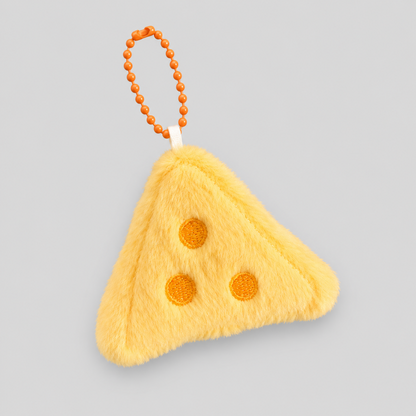 Food Cheese Bread Plush Keychain