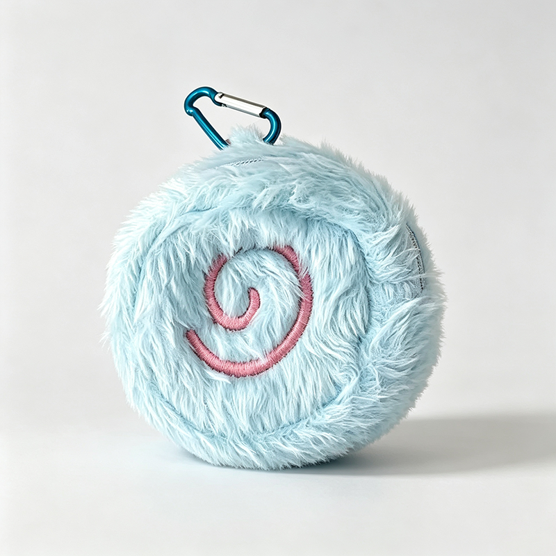 Fluffy Swirl Zip Pouch