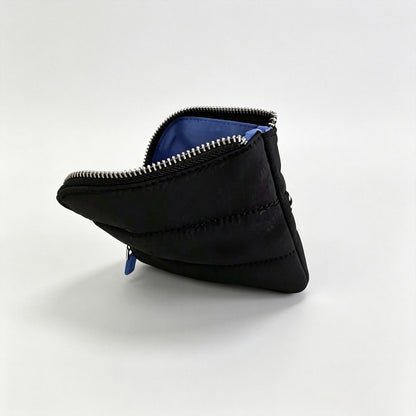 Quilted Stitch Mini Zip Card Coin Pouch