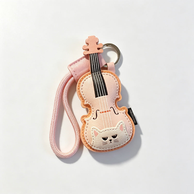Cat Musical‑Instrument Keychain
