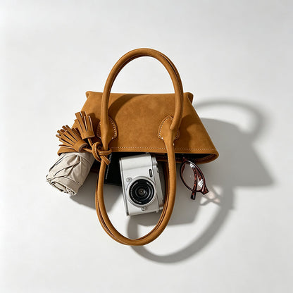 Vintage Suede Mini Tote Bag