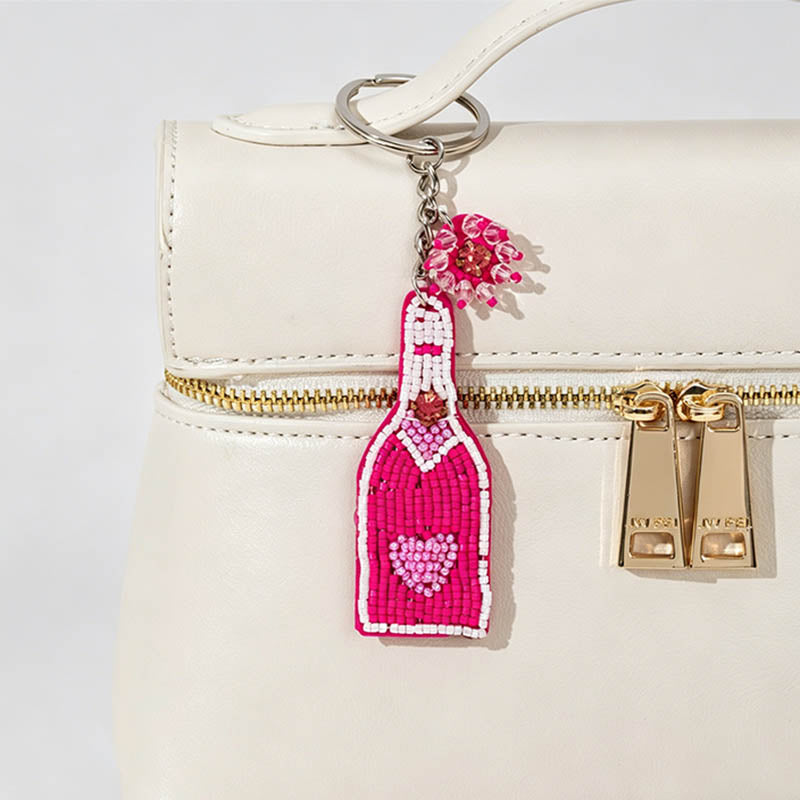 Beaded Wine Bottle Keychain Ba - Shopdayla Wholesale - #0066
