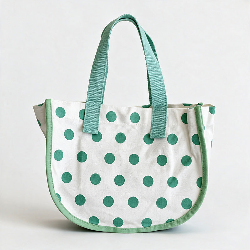 Green Dot Mini Handle Bag