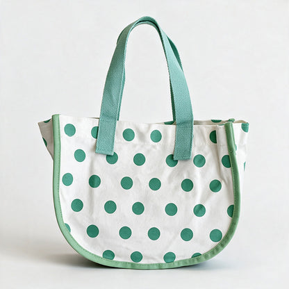 Green Dot Mini Handle Bag