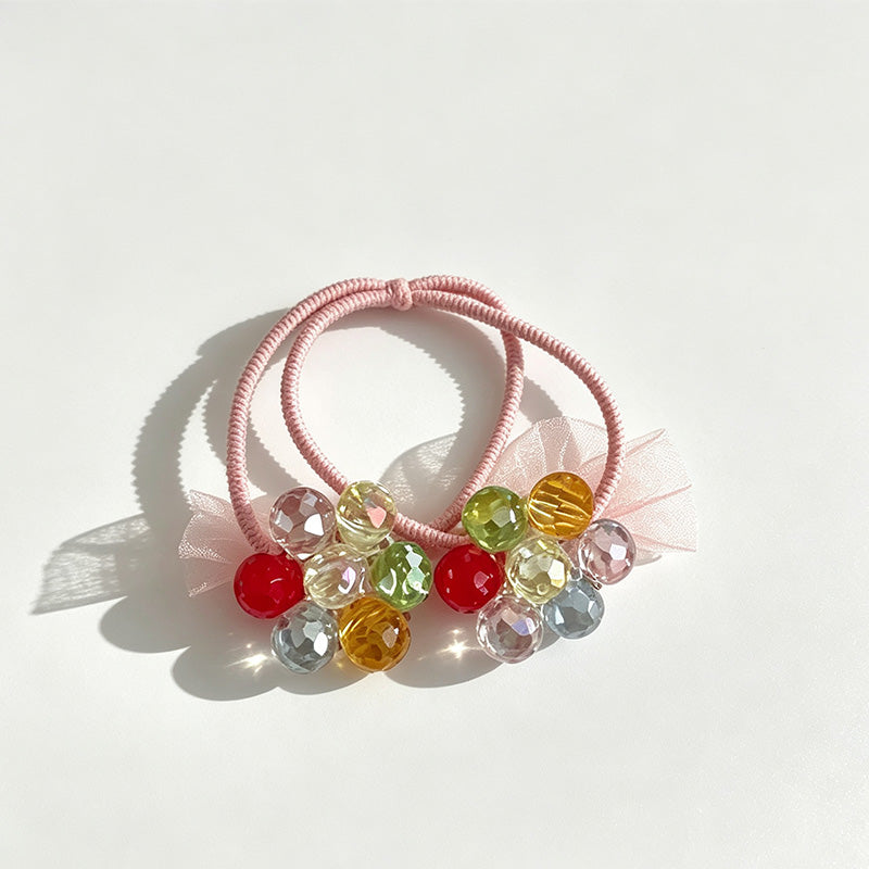 Flower Shape Bead Hair Tie