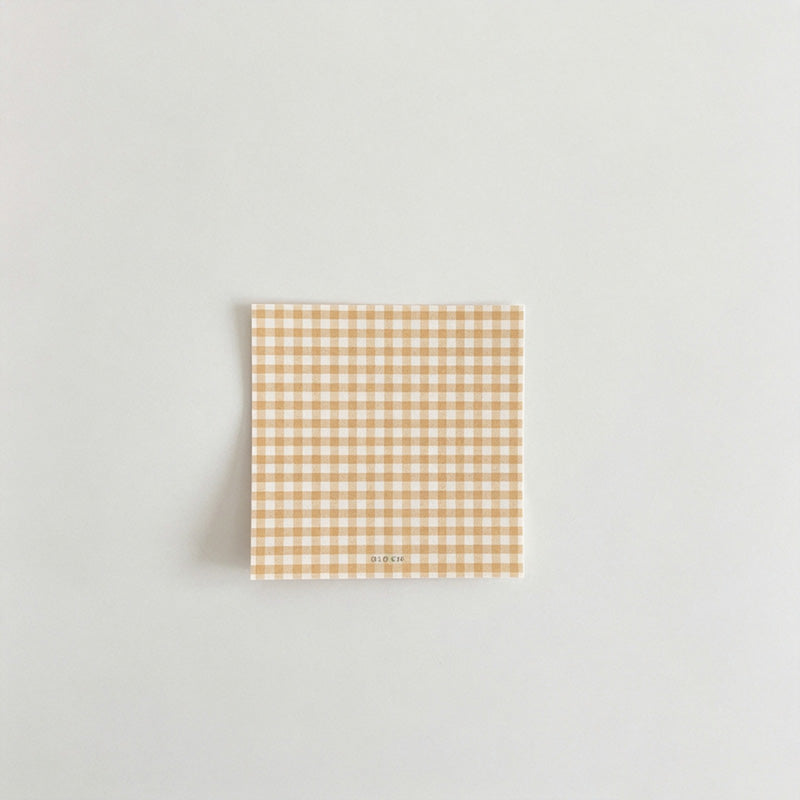Plaid Grid Non‑Sticky Notes