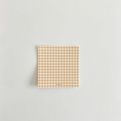 Plaid Grid Non‑Sticky Notes