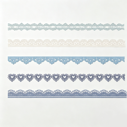 Lace Border Sticker Strips Set