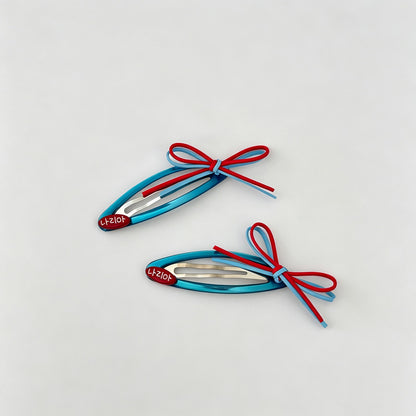 Bow Decor Alloy BB Hair Clips