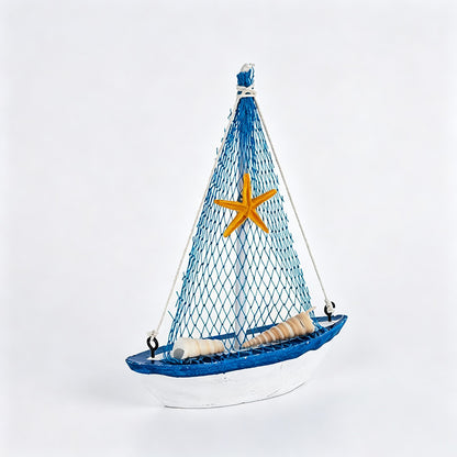 Wood Sailboat Model Ornament