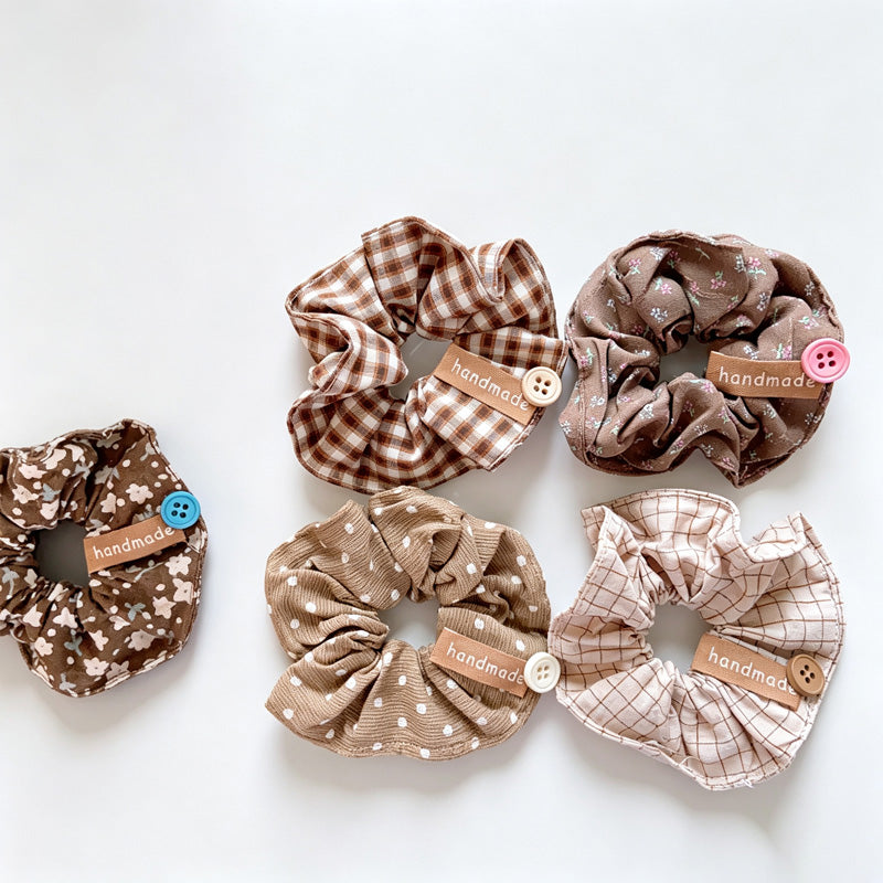 Plaid Fabric Scrunchie Hair Tie