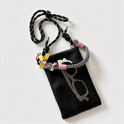 Hollow Mesh Mini Phone Pouch