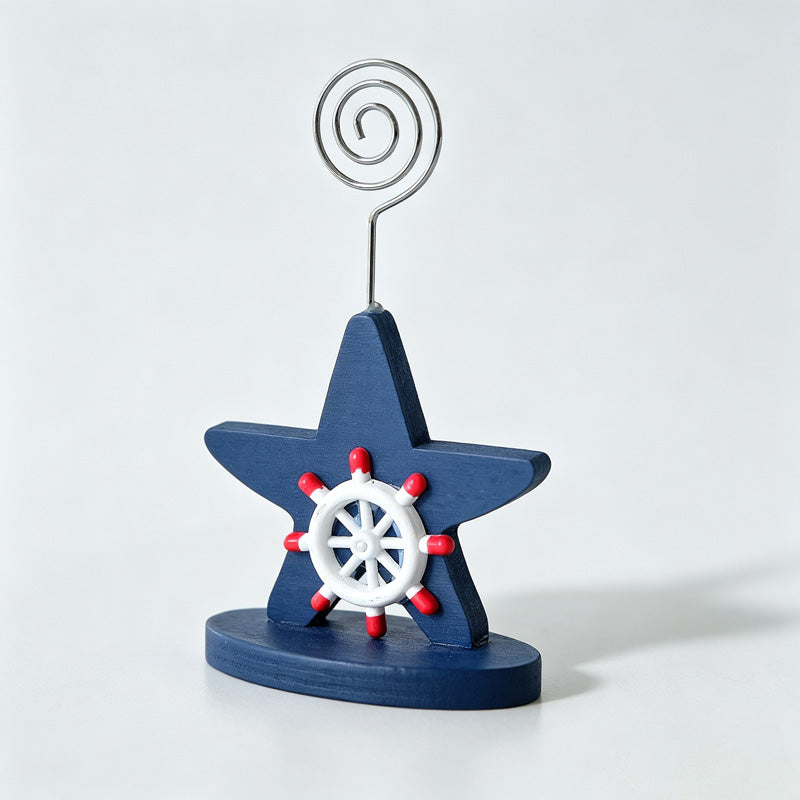 Star Wooden Photo Memo Holder