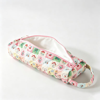 Quilted Floral Storage Pouch