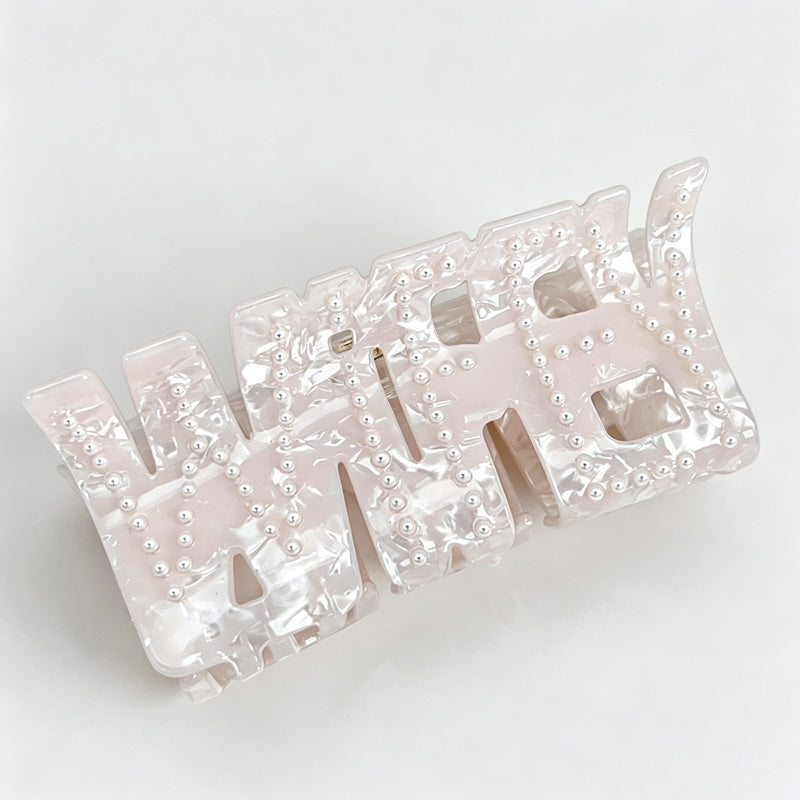 Bride Word Claw Clip