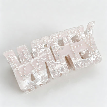 Bride Word Claw Clip