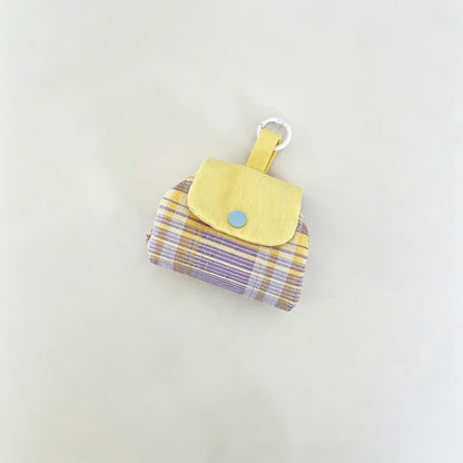 Plaid Coin Purse with Flap