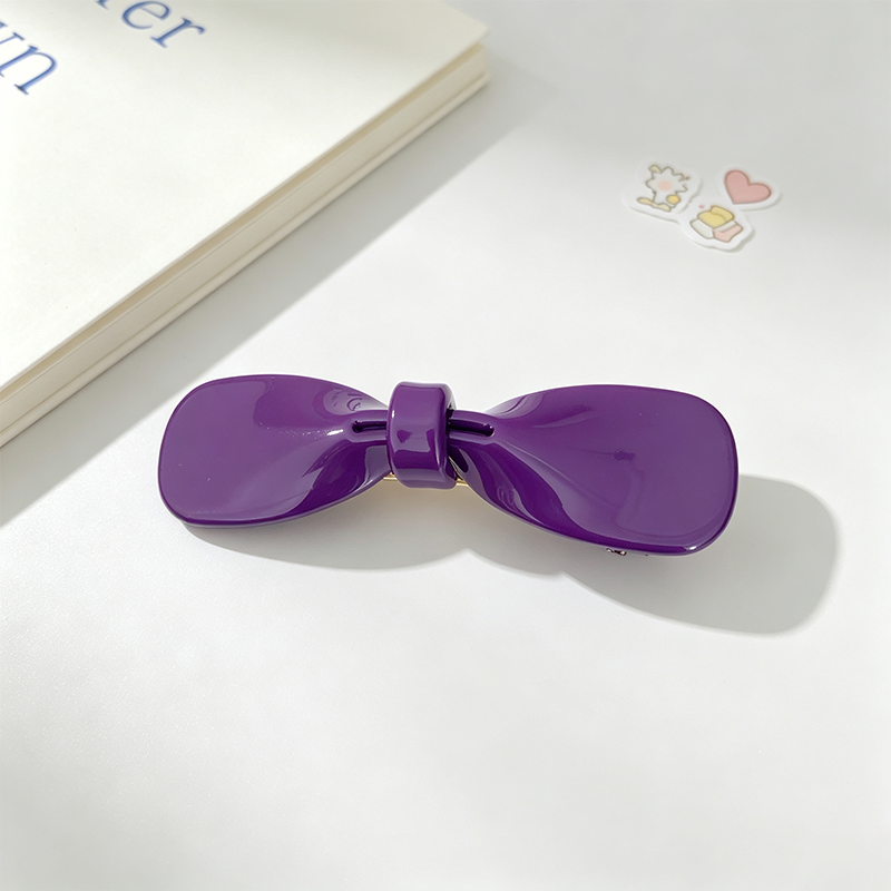 Bow Shape Acrylic Side Hair Clips