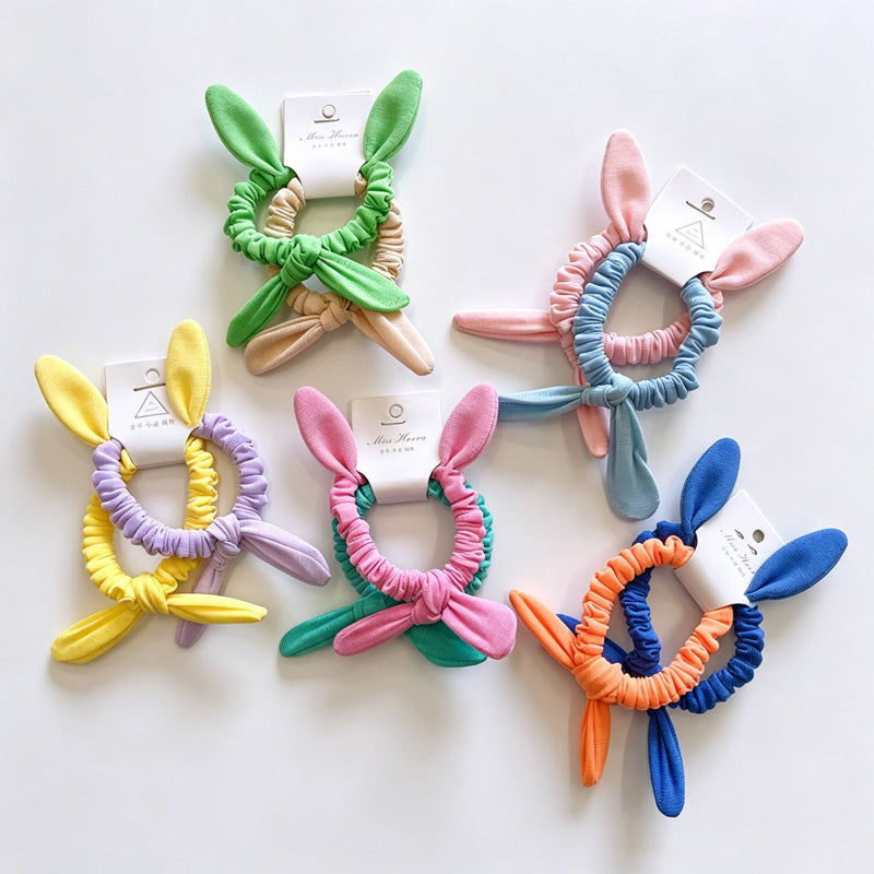 Bunny Ear Elastic Hair Ties