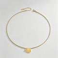 Minimalist Gold Bar Tassel Pendant Necklace