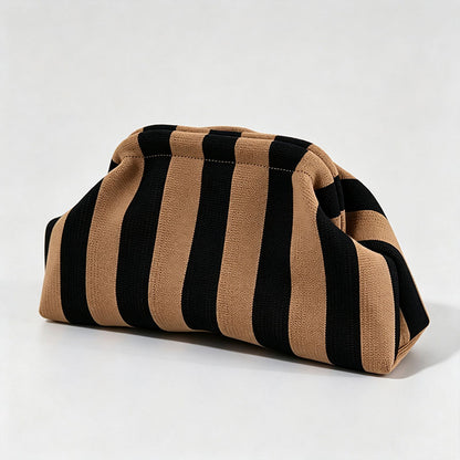 Block Striped Knit Cloud Bag