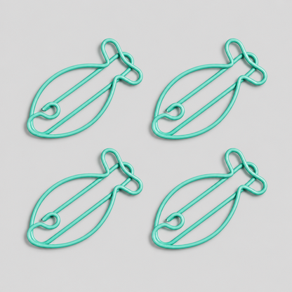 Fish Shape Paper Clips Set