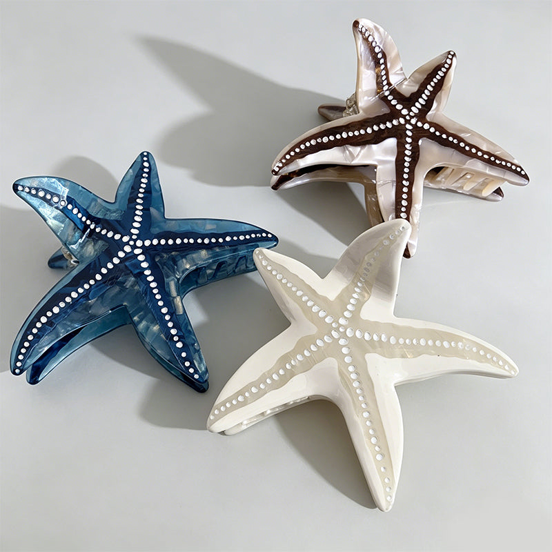 Ocean Starfish Pattern Hair Cl - Shopdayla Wholesale - #1362