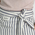 Polished Cotton Linen Fine Stripe Kitchen Waist