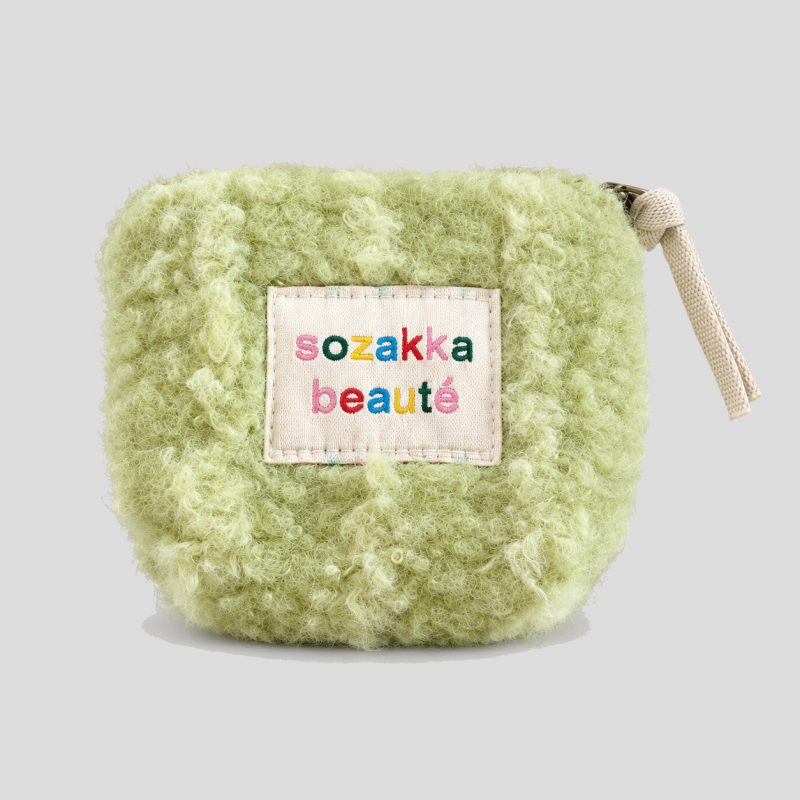 Plush Striped Coin Purse